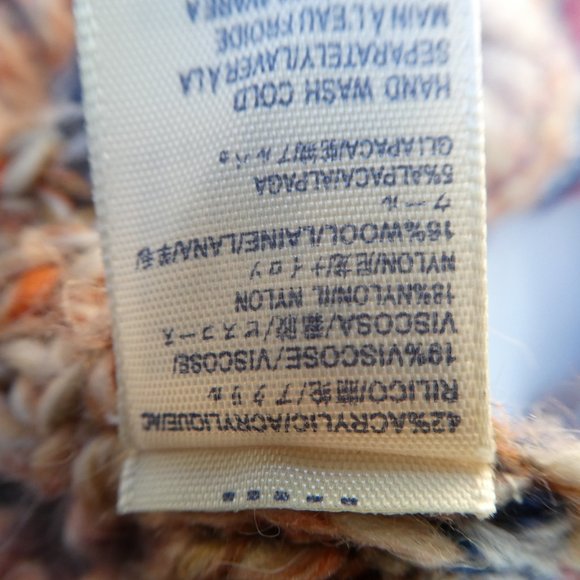 WooL ALPaCa Blend Striped Knit Sweater Rebecca Minkoff Lace Up Henley Chrissy XS - Picture 6 of 6